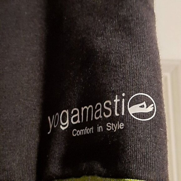 Yogamasti Harem Baggy Yoga Pants Size 8-10 US Green Black Vinayasa Practice - Picture 3 of 11